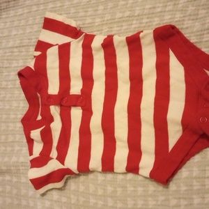 Striped red Disney baby brand onsie